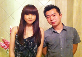 广州蓝狮在线与明星合影