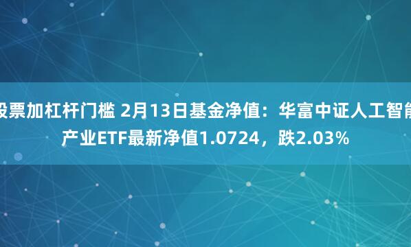 股票加杠杆门槛 2月13日基金净值：华富中证人工智能产业ETF最新净值1.0724，跌2.03%
