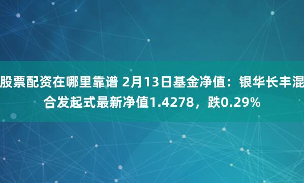股票配资在哪里靠谱 2月13日基金净值：银华长丰混合发起式最新净值1.4278，跌0.29%
