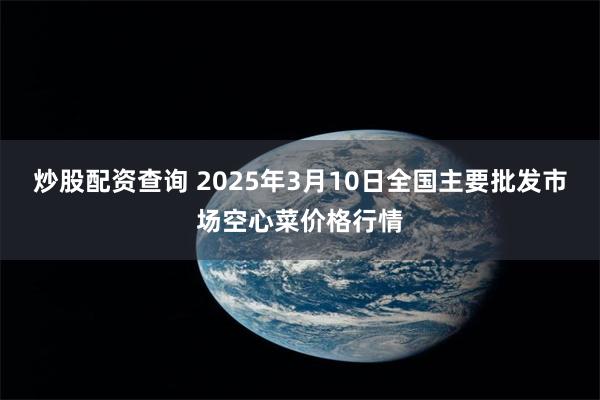 炒股配资查询 2025年3月10日全国主要批发市场空心菜价格行情