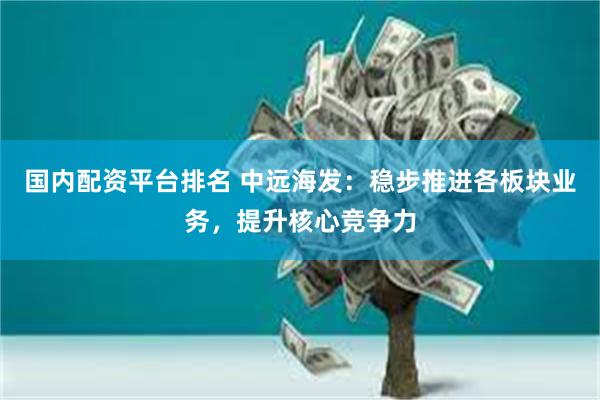 国内配资平台排名 中远海发：稳步推进各板块业务，提升核心竞争力